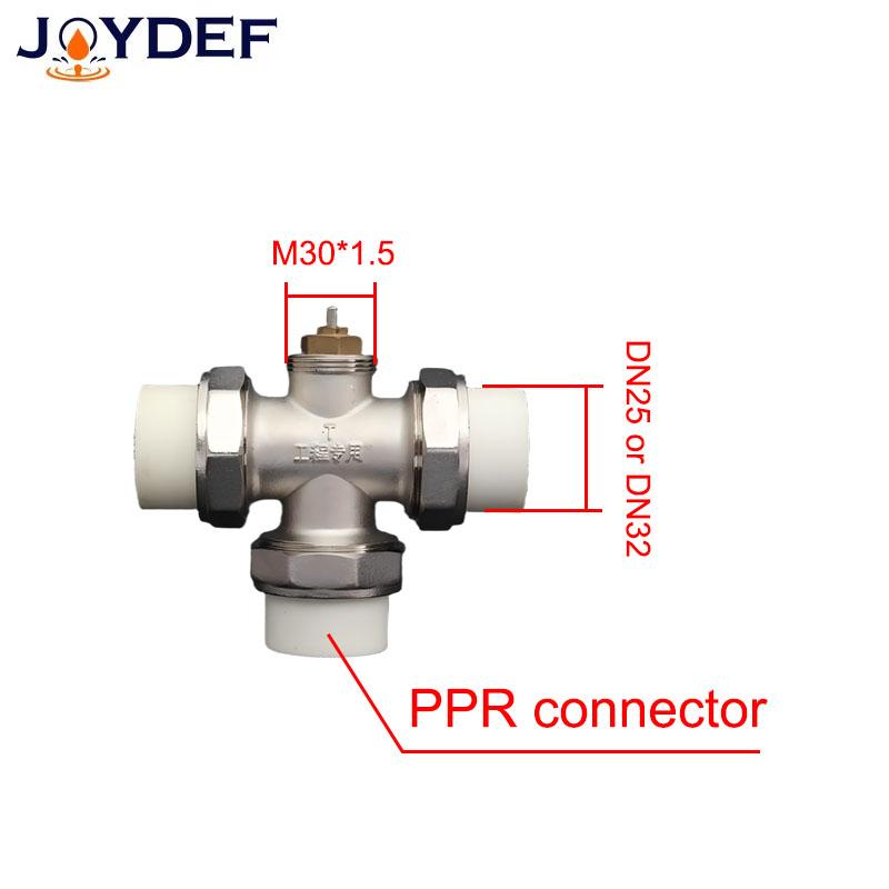 DN25-32 Energy saving 20-70 ℃ control Floor heating system thermostatic radiator valve M30*1.5 Remote controller 3 way valve7