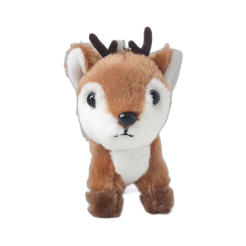 Forest Animal Giraffe Plush Toy Deer Doll Ragdoll Backpack Pendant