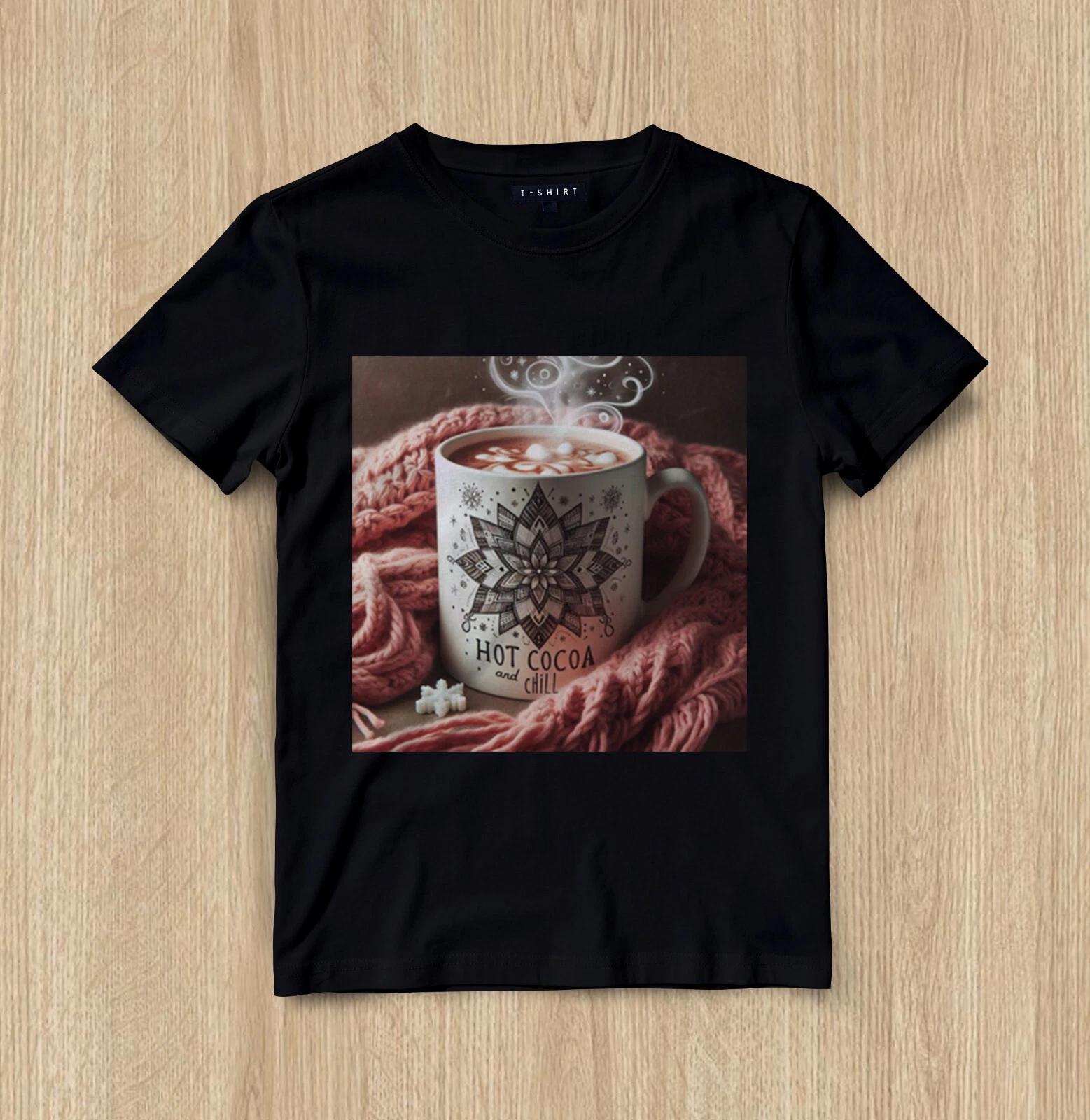 Custom Cozy Winter Vibes Graphic T-shirt Design Unisex Jersey Short Sleeve Tee M