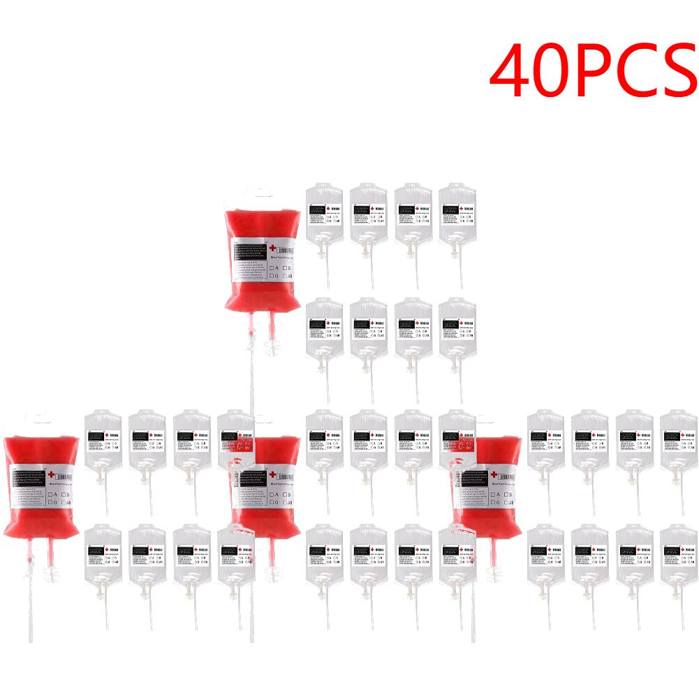 10-50PCS Blood Energy Drink Bags 350ML Halloween Vampire Cosplay Props Blood Energy Drink Bag for Vampire Cosplay Party Favors
