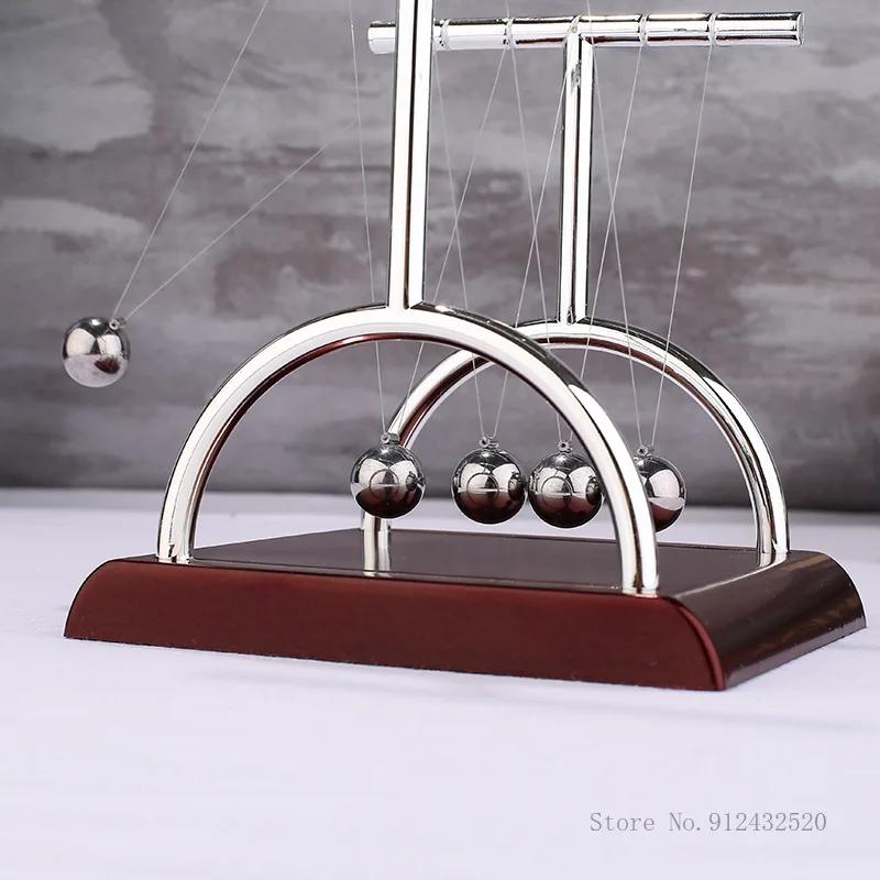 Sfera di Equilibrio in Acciaio Fisica Scienza Pendolo Divertimento Sviluppo Precoce Giocattolo da Scrivania Educativo Regalo, Culla di Newton Grande, Media, Piccola