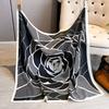 Big Flower Diagonal Silk Pattern Large Square Scarf 90 Fashion Retro Printing Imitation Silk Shawl Scarf Headscarf Women