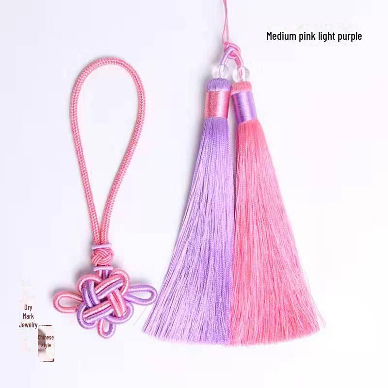 Tweekleurige Chinese knoop kwast hanger