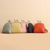 Lychee Pattern Small Clip Bag Women's Jewelry, Mouth Gold Bag, Cowhide Mini Coin Change Bag, Lipstick Storage Bag