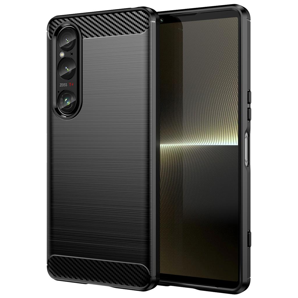 For Sony Xperia 1 VI Case TPU Ultra-Thin Carbon Fiber Texture Phone Cover