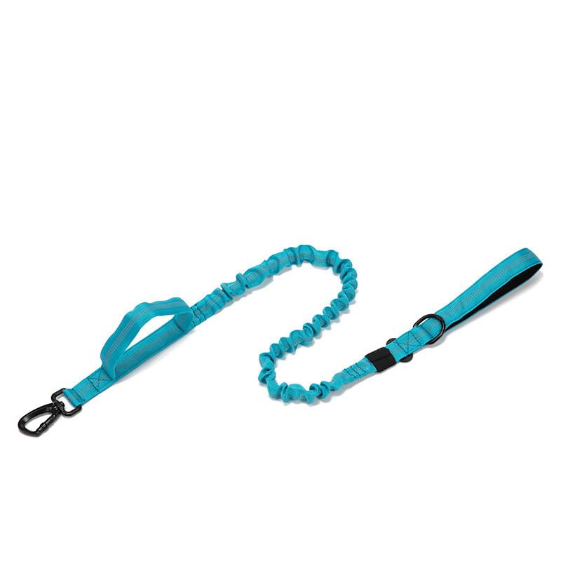 Waterproof Nylon Pet Leash With Elastic Stretch And Double Handles For Outdoor Adventure