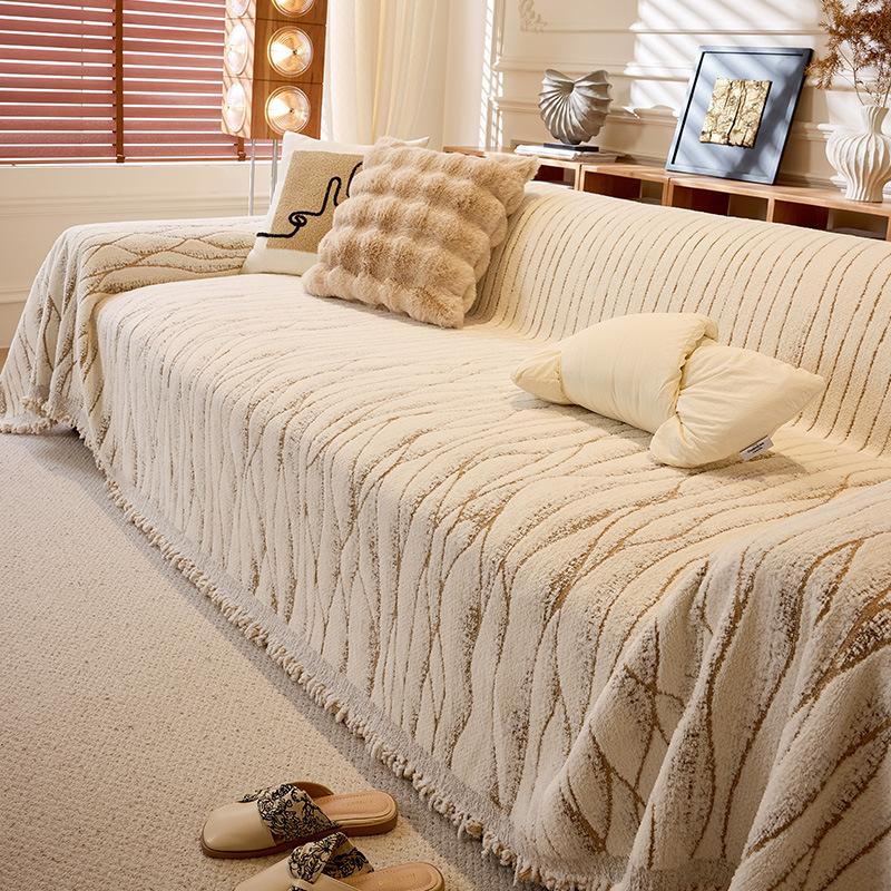 

Чехол для дивана EIFLOY-Simple Stripe, полотенце, универсальный чехол для подлокотника, защита от царапин, мягкий чехол для дивана, 3, 4-местный 2 Seater-180x260cm