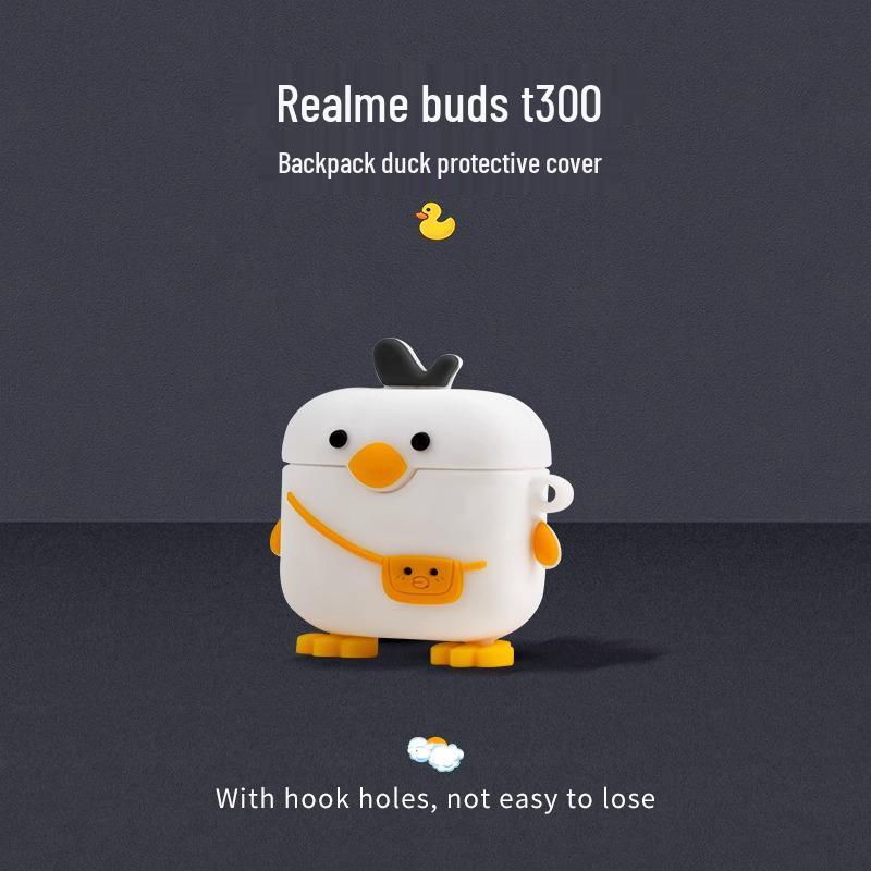 Realme Buds T300 Cartoon Protective Case - Full Coverage, Anti-Fall Silicone Shell Realme Buds T300