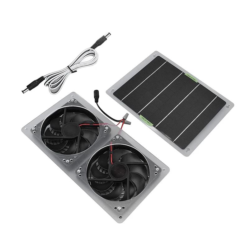 100W Solar Exhaust Fan Single/Dual/4pcs Powered Fans for Dog Chicken House Solars Panel  Air Extractor Mini Cooling Ventilator