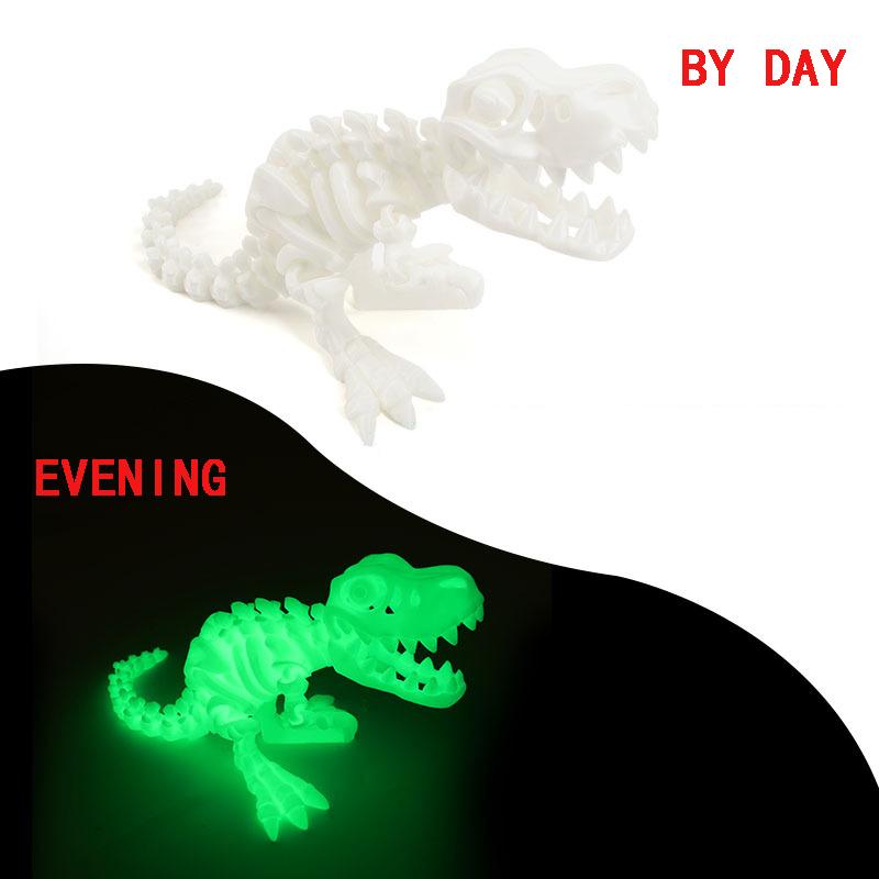 3D Printed Dragon Set Crafts Model Decoration Fidget Toy Rotatable Tyrannosaurus Rex Skeleton Dinosaur Gift For Kids Birthdays