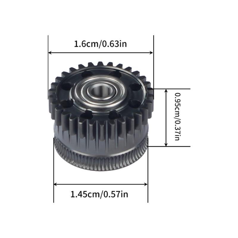 All Metal Extruder Gear Improved Extrusion Efficiency For K2P Plus 3D Printer Smooth Operating and Durability