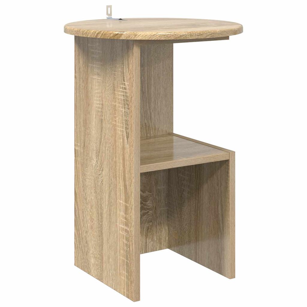 Side Table Sonoma Oak Ø 39.5 x 55 cm Particleboard