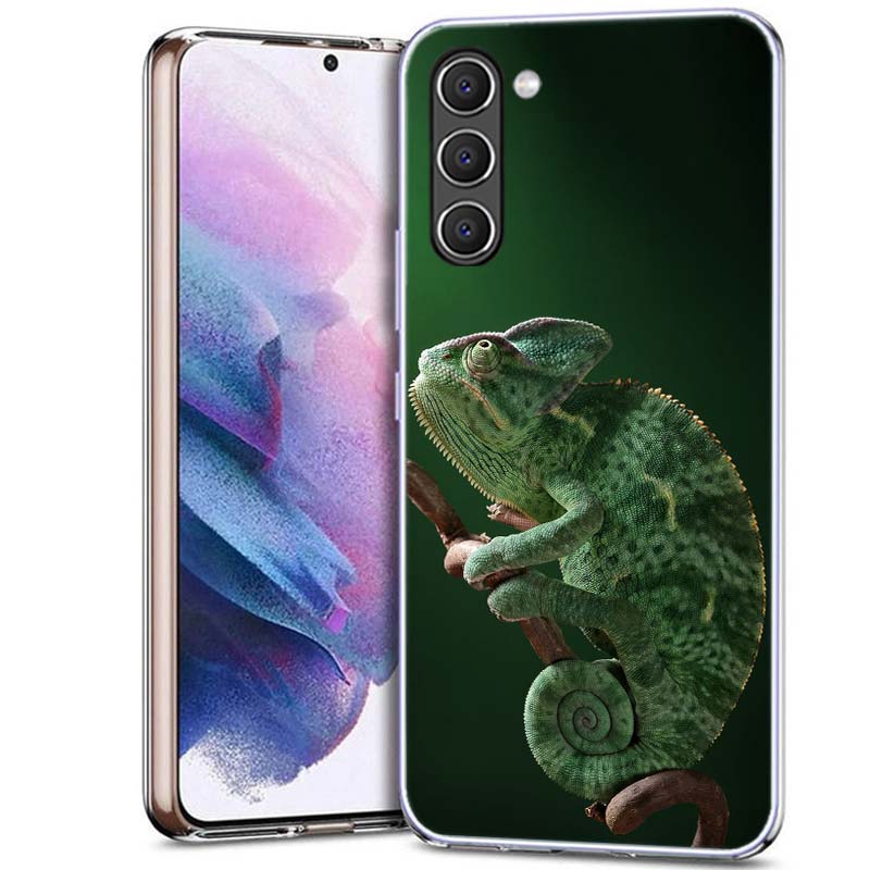 Chameleon Funny Wildlife Phone Case for Samsung A54 A14 A24 A34 A17 A37 A57 A55 A35 A25 A15 A13 A23 A33 A53 A07 A05S A04S A03 A7