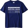 Retro Man Summer T Shirt Warning Sarcasm Inside Fresh Hot Toxic Keep Away Words Punching Face Short Sleeve Comfortable Round