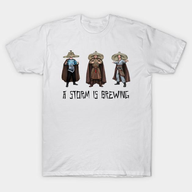 Men Black Print T-shirt 3 Storms - A Storm Is Brewing - Big Trouble In Little China 1986 No-Cut Transfer Paper Print Cotton Tshirt L белый