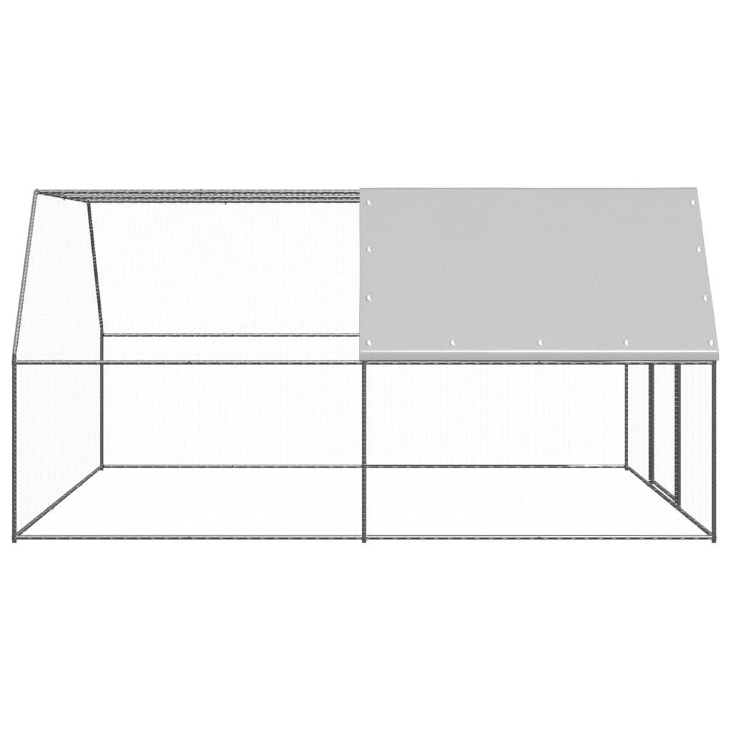 Vidaxl Gabbia Esterna Per Polli, 3x4x2 M, Acciaio Zincato