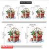 2pcs 2D Flat Printing Merry Christmas Popular Window Curtains Christmas Gift Basket Holly Berries_a 100% Polyester Fabric