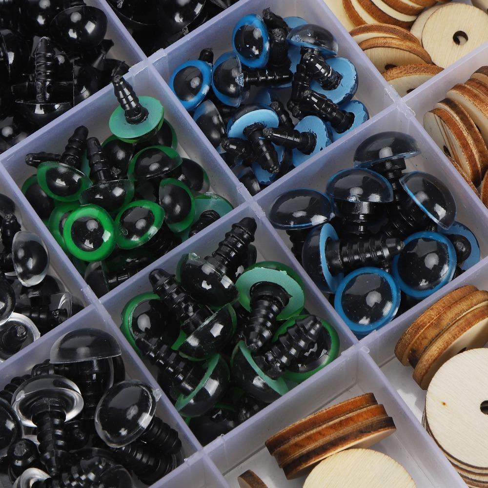 

264pcs Various Sizes Plastic Eyes Colored Safety Eyes Teddy Bear Eyes Movable Joints DIY Craft
