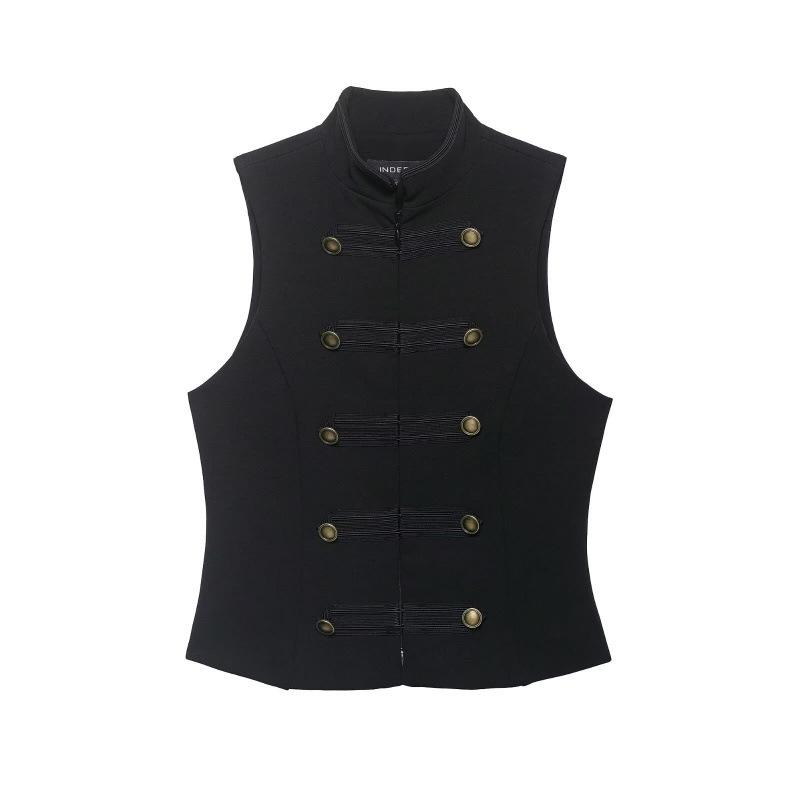 

2026 Spring European & American Style Rope Knot Buckle Vest Extra Small