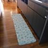 Marushin Kitchen Mat, Moomin Botanical Green/Little My, Wipeable, Water-Repellent, Non-Slip PVC, Approx. H45 x W180cm, 1455055200