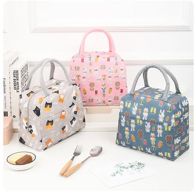 Λειτουργικό μοτίβο Cooler Lunch Box Φορητό μονωμένο καμβά τσάντα μεσημεριανού γεύματος Θερμικά τρόφιμα Τσάντες μεσημεριανού πικνίκ για γυναίκες Παιδιά