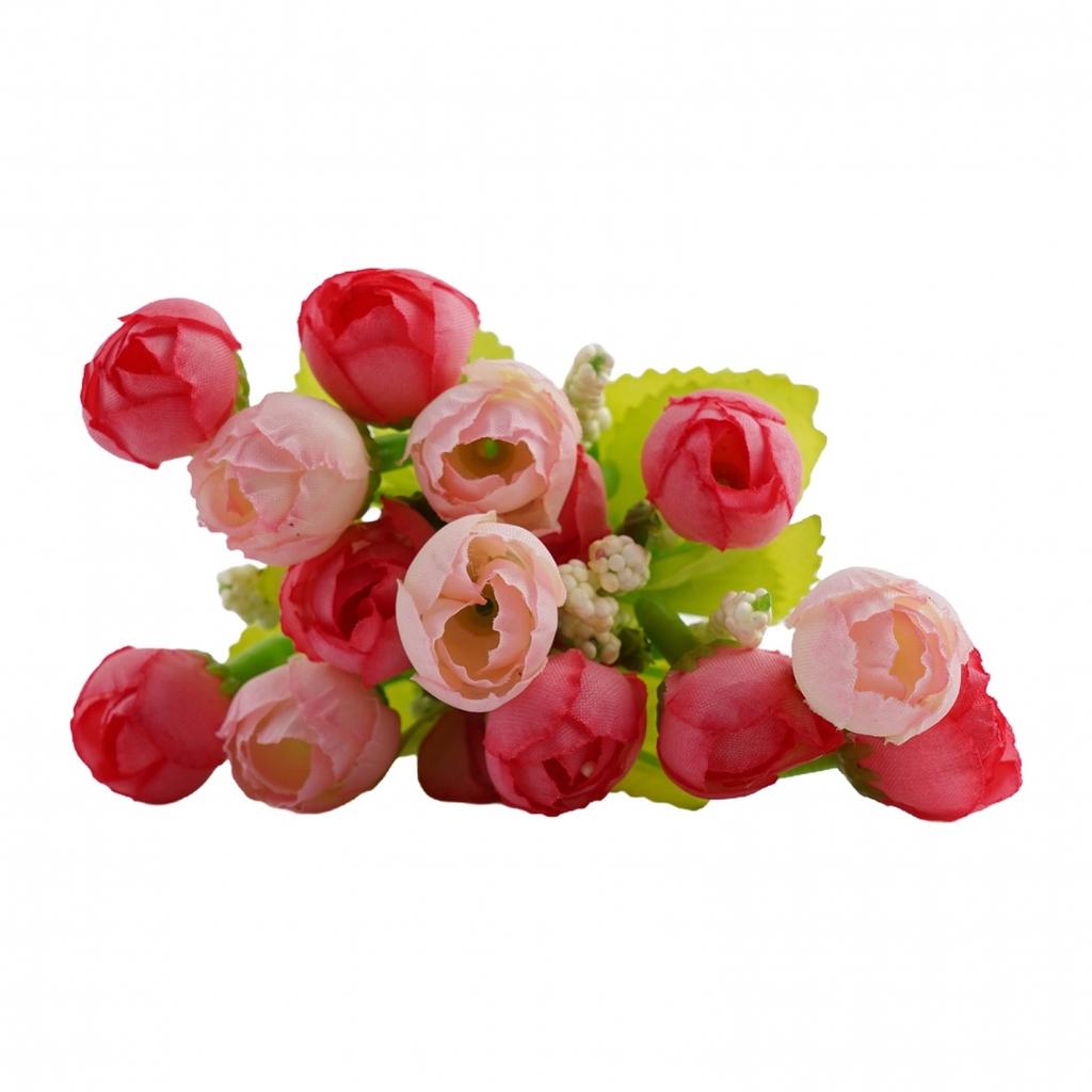 Artificial Rose Small Bud Christmas Decorations Heads