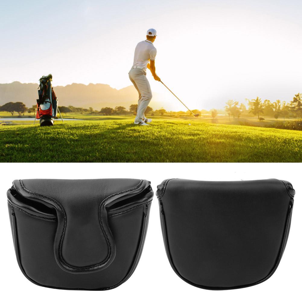 Portable PU Golf Club Driver Headcovers Durable Soft Head Cover Golfer Accessory Black
