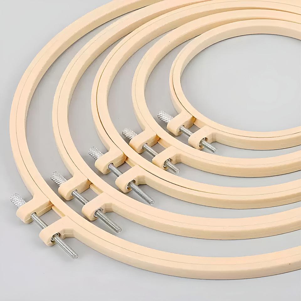 BUDDUR 1PC Plastic Embroidery Hoop Cross-Stitch Frame Hoop Circle Embroidery Shed DIY Handmade Craft Sewing Needwork Supplies