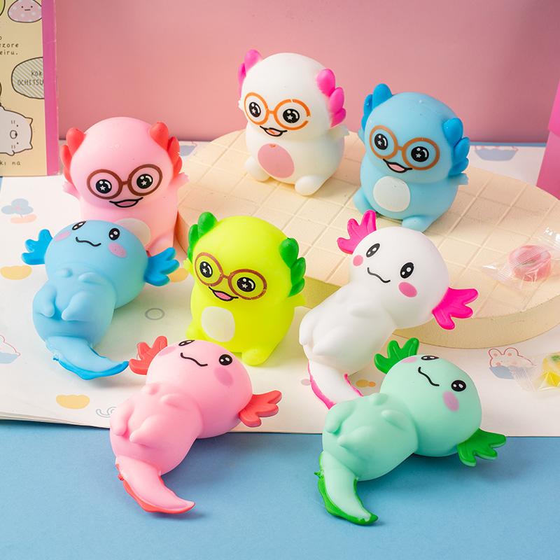 Cute Axolotl Squishy Toy Cartoon Animal Squeeze Slow Rebound Squishy Toy Stress Ball Stress Relief Kids Gift Fun Toy Party Decor