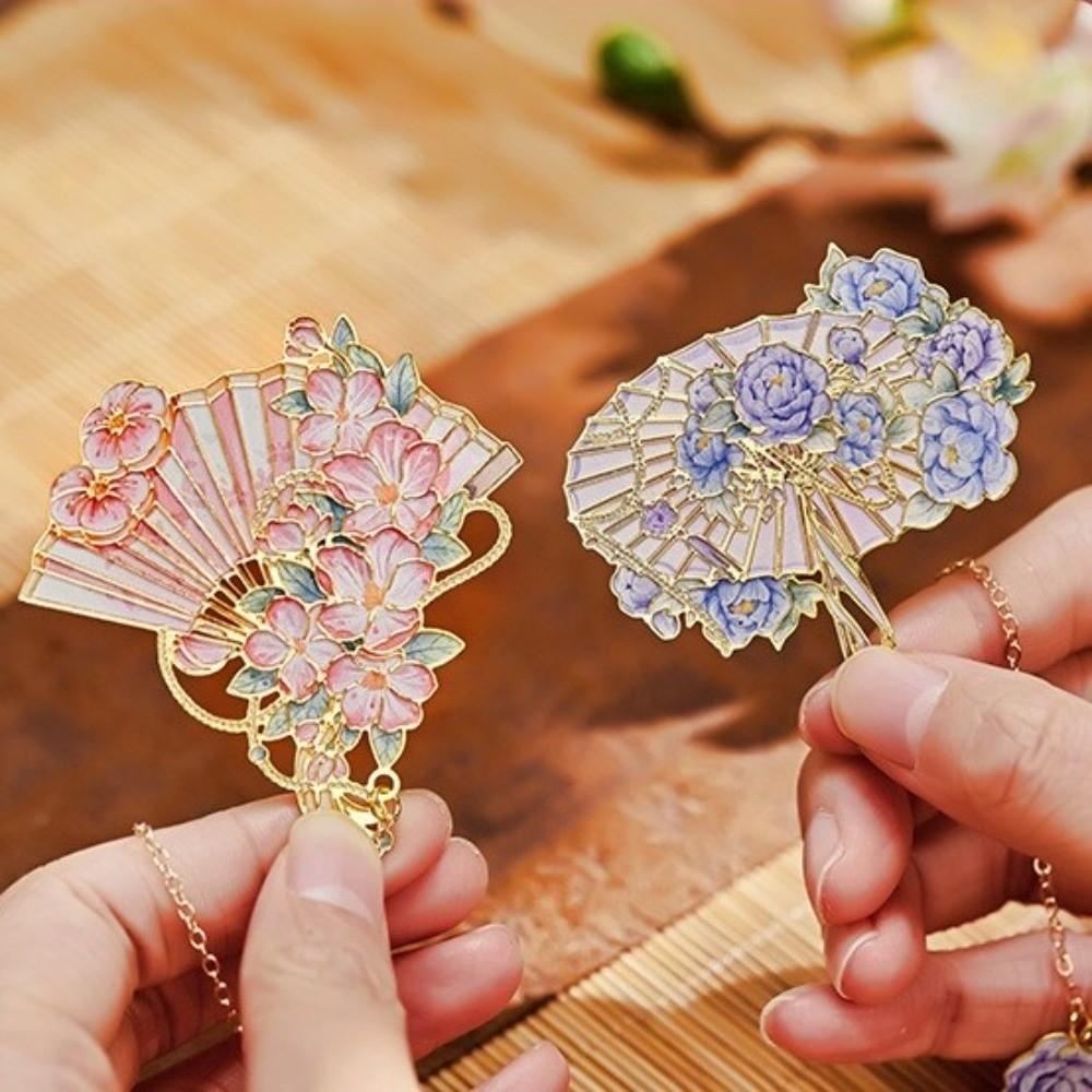 With Tassel Hollow Bookmark Metal Hollow Floral Bookmark Retro Style Metal Bookmark Book Club
