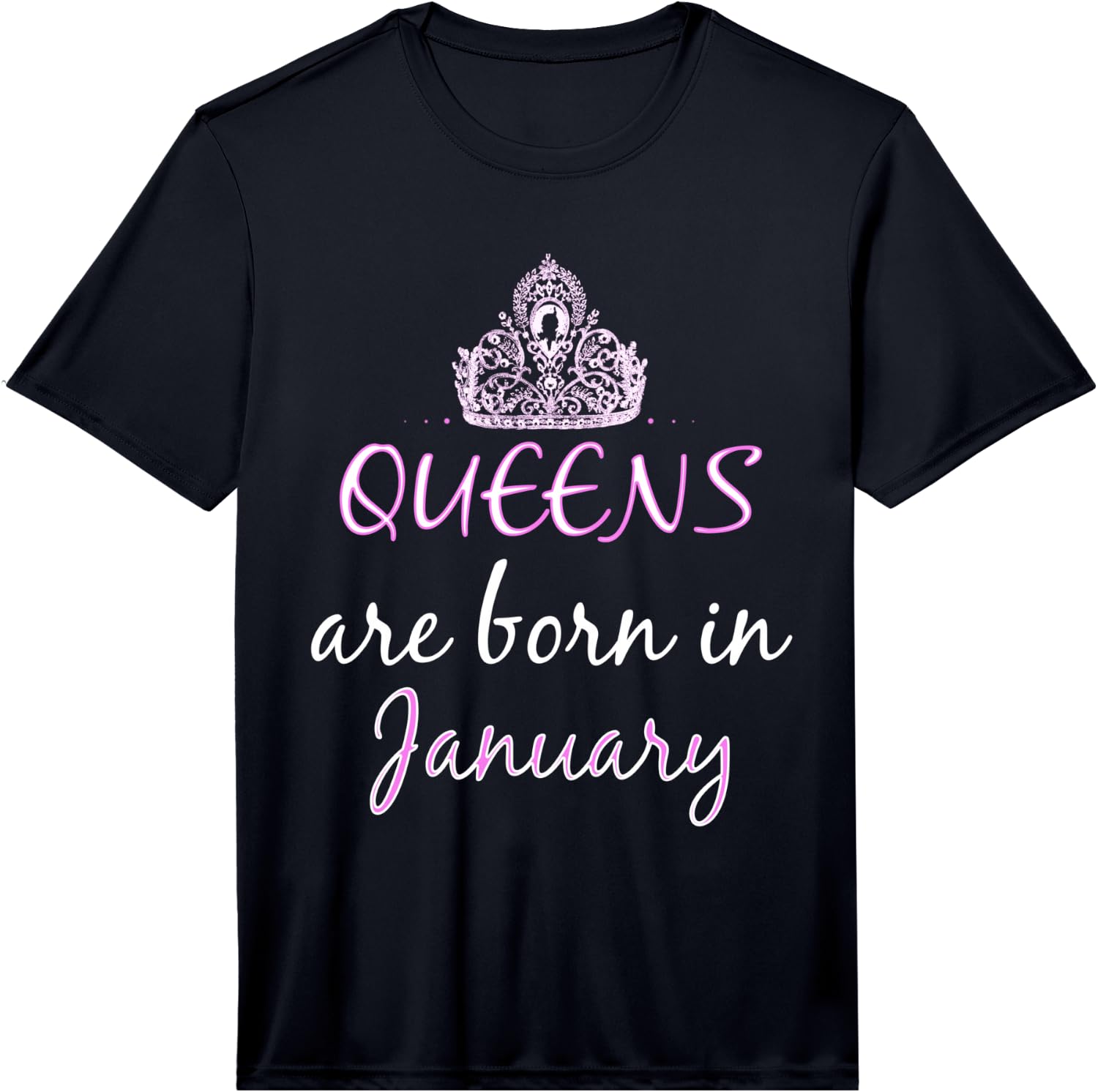 Queens are Born in January Funny Gift Performance Unisex T-Shirt S