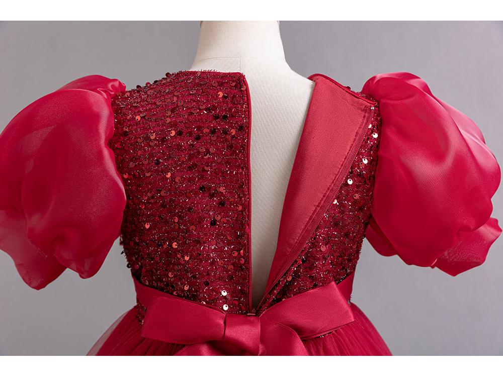 European and American Sequin Princess Evening Dress for Girls
