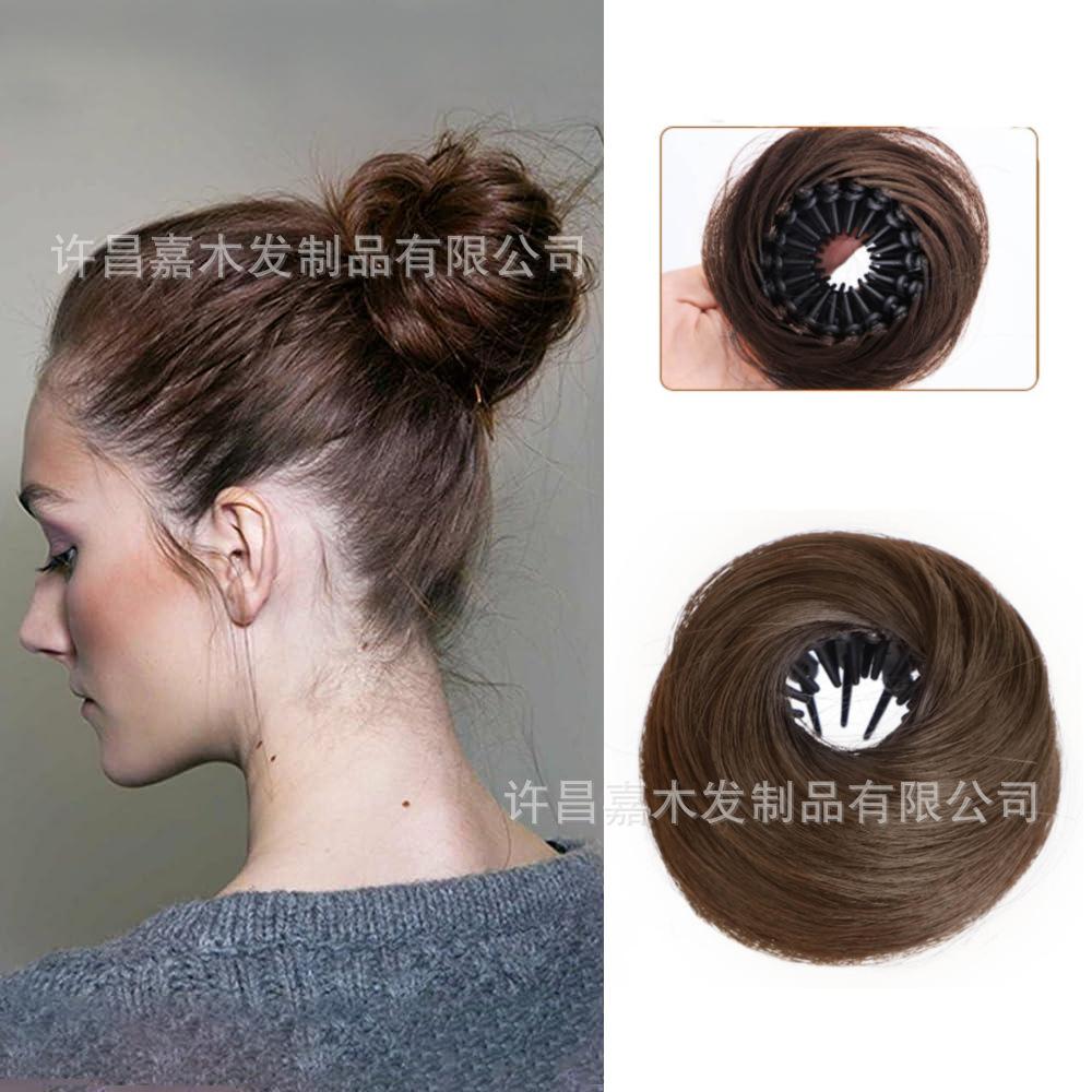 

Женский черный пушистый пучок для волос - Регулируемый эластичный стягивающийся аксессуар для волос