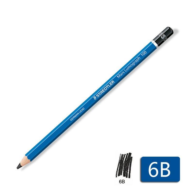 STAEDTLER Blue Bar Student Drawing Sketch Pencil Natural Wood Barrel Break-Resistant Pencil Multiple Hardness Leads Available