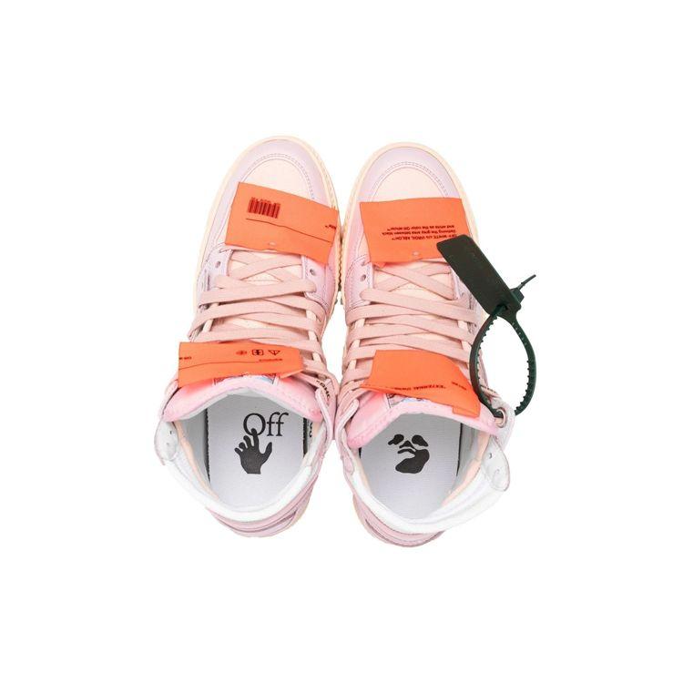 Off-White Off-Court High-Top Lace-Up Fashion Sneakers Women Sneakers Pink OWIA112F22LEA0013030