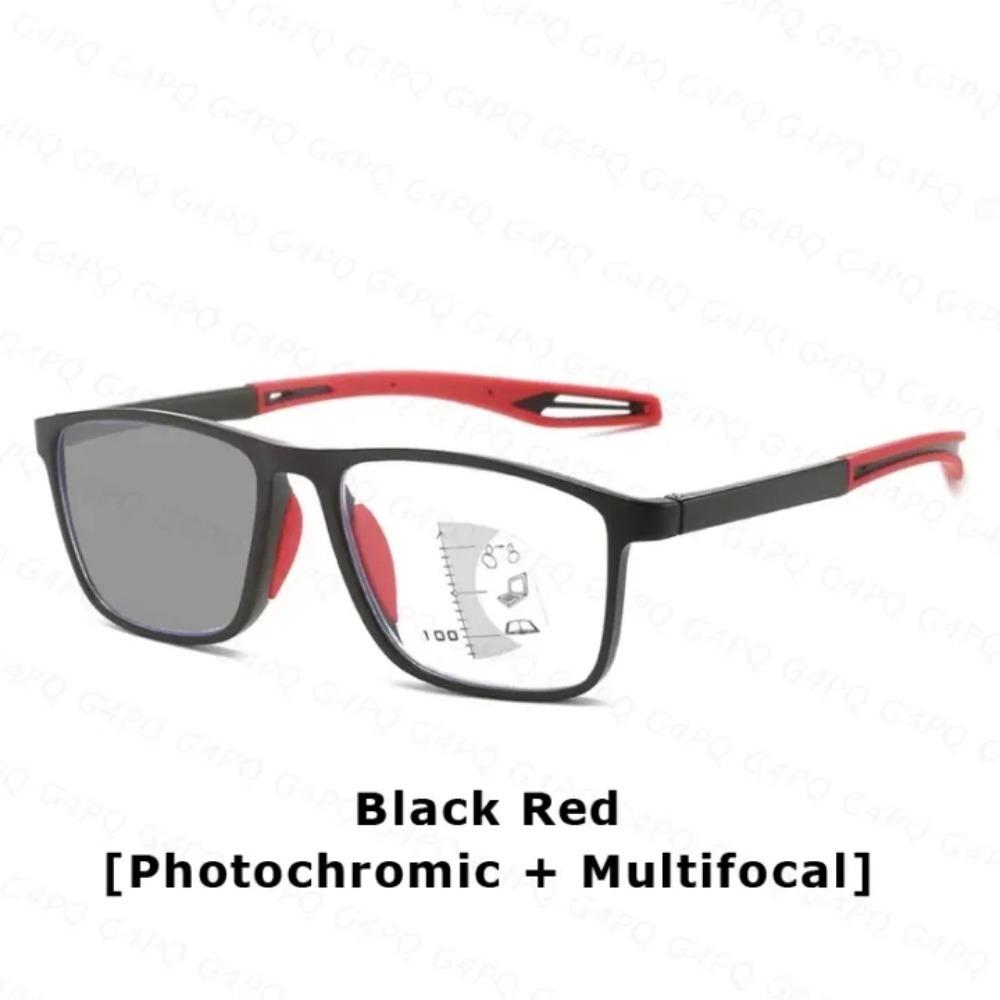 3in1 Pochromic Multifocal Reading Glasses Progressive Look Far And Near Eyeglasses Men Sport TR90 Frame Anti Blue Light Grade