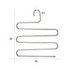Stainless Steel 5 Layers Clothes Hangers Home Multi-Functional Trouser Rack Non-slip Hanging and Storage Pants Hanger
