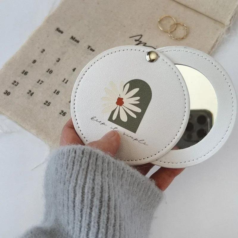 1PCS Free Custom Ultra-thin Mini Makeup Mirror Portable Compact Pocket Hand Personalized Beauty Cosmetic Party Favor Mirror Gift
