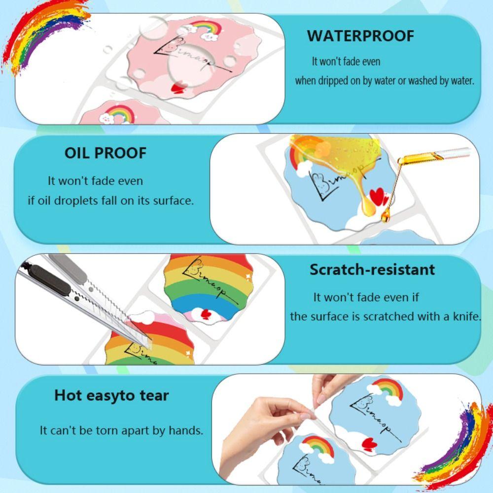 140/230Pcs DIY Blank Label Sticker Waterproof Name Tag Sticker Office School Supplies