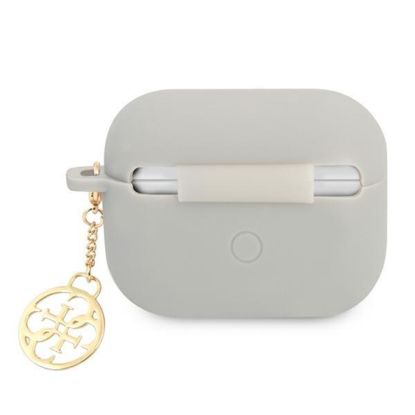 Guess Guaplsc4Eg Airpods Pro Cover Szary/Grey Silicone Charm 4G Collection