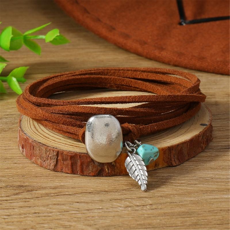 Elegant Modifiable Marine Sphere Necklace With Thin Faux Leather Cord For Stratified Jewelry Appearance