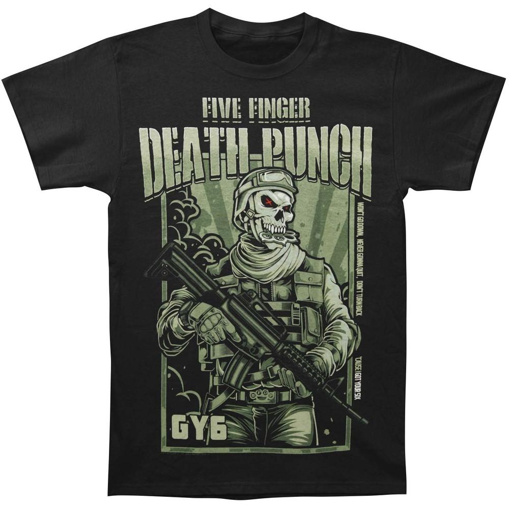 Five Finger Death Punch War Soldier Slim Fit T-shirt XX-Large Black Unisex T-Shirt XL