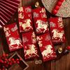 6Pcs/Set Festival Decoration Chinese Style Horse Red Envelopes Thickened Big Red Envelope Blessing Bag New Year Celebration