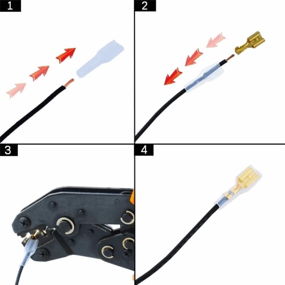 1000/1050 pcs Electrical Wire Connectors Electrical Crimp Terminals Insulating Sleeve Wire Wrap Connector Spade Crimp Terminals