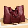 Retro Tragetasche aus weichem Leder Neue PU Handtasche mit hoher Kapazität für Pendler Europäischer und amerikanischer Trend Einfache und vielseitige Mode-Schultertasche