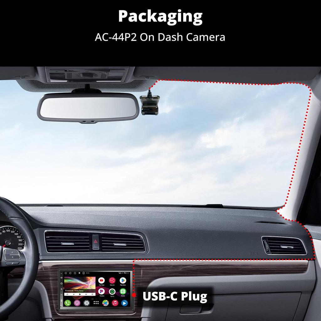 ATOTOZONE AC-44P2 1080P USB DVR Dash Cam for Sony Sensor, 64GB Micro SD Slot, Auto Recording, GB