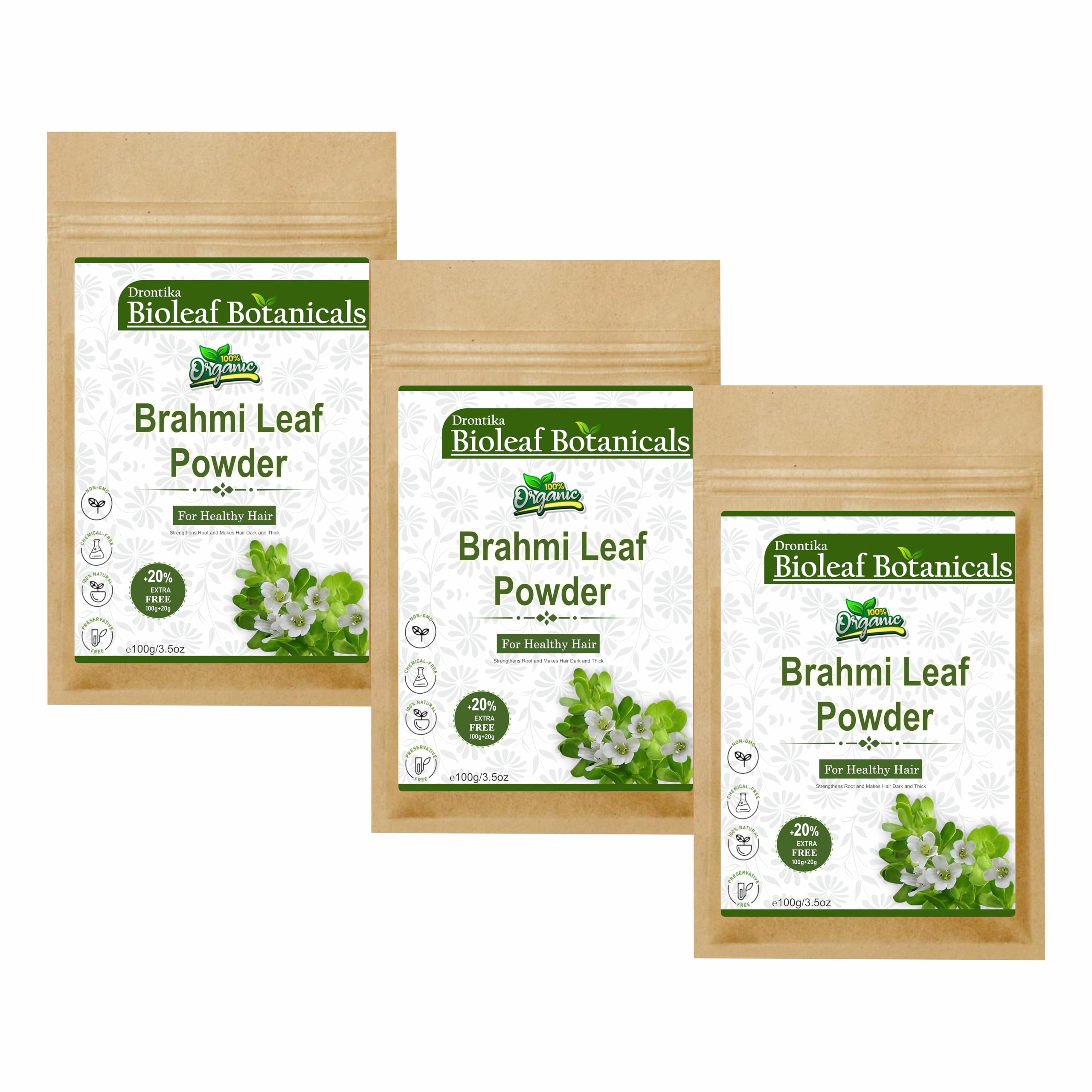 

Bioleaf Botanicals Brahmi Powder | 100% Pure & Natural | For Hair Growth, Scalp Nourishment & Glowing Skin | Herbal Powder for Face & Hair Masks