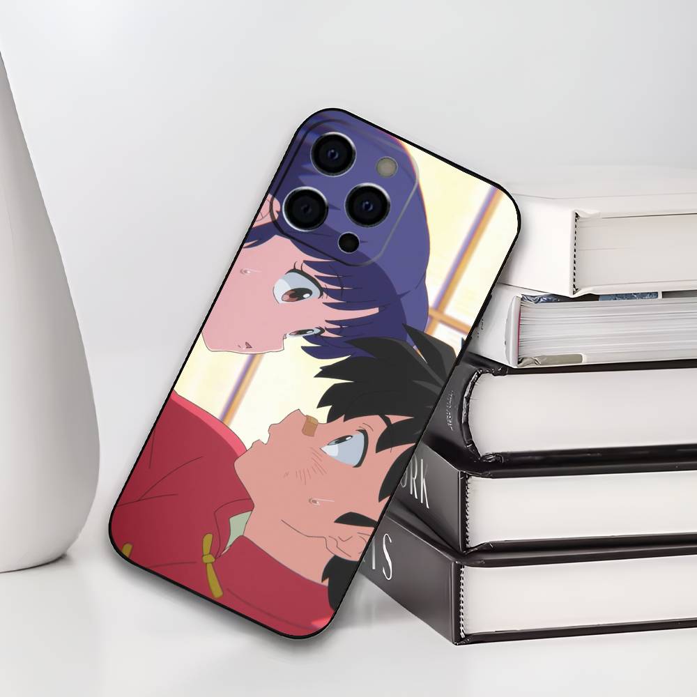 R-Ranma1 2 Phone Case For iPhone 17,16,15,14,13,12,11 Plus,Pro Max,XS,Soft Black Cover