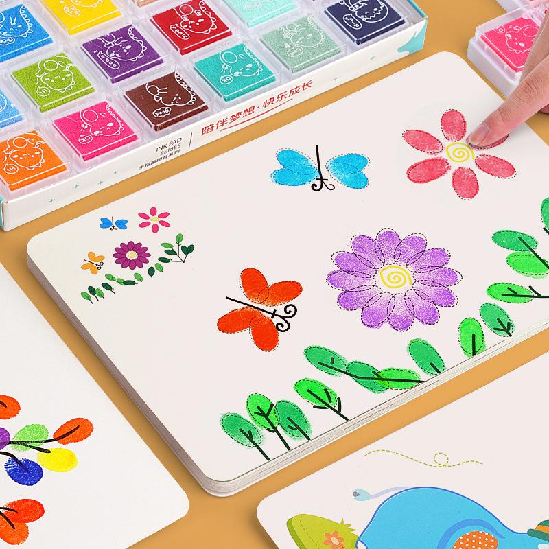 16/32PCS DIY Finger Painting Drawing Toys For Kids Creative Coloring Graffiti Doodle Montessori Educational Toys Gifts