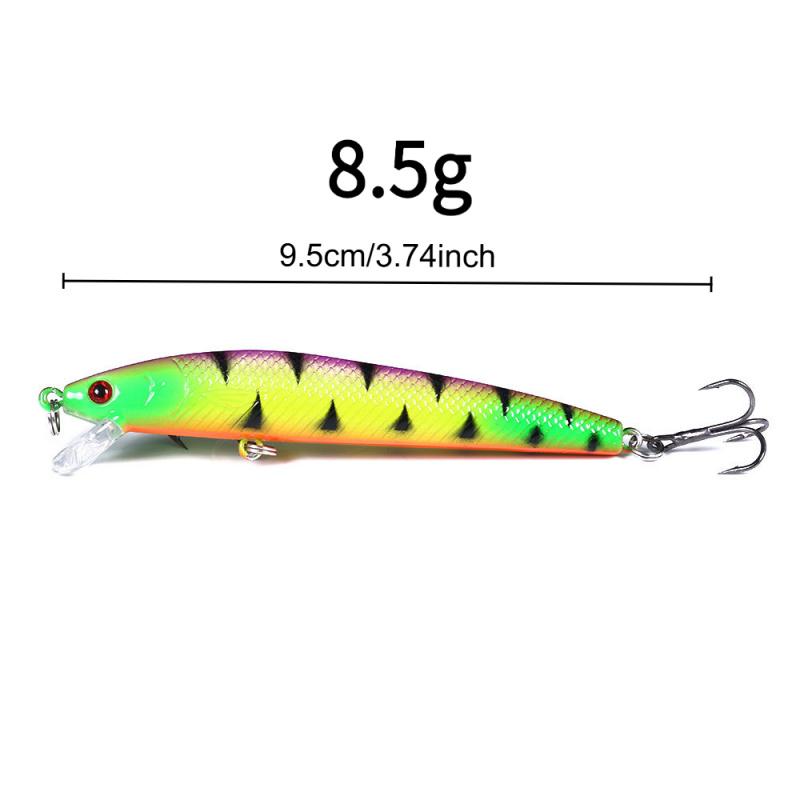 ,Fake Bait Fake Fish Bait9.5CM-8.5G10pcsLure Minnow Lua Lure Noise Lua Bait Fishing Gear Bionic Micro Bait Lua Lure Fish Bait